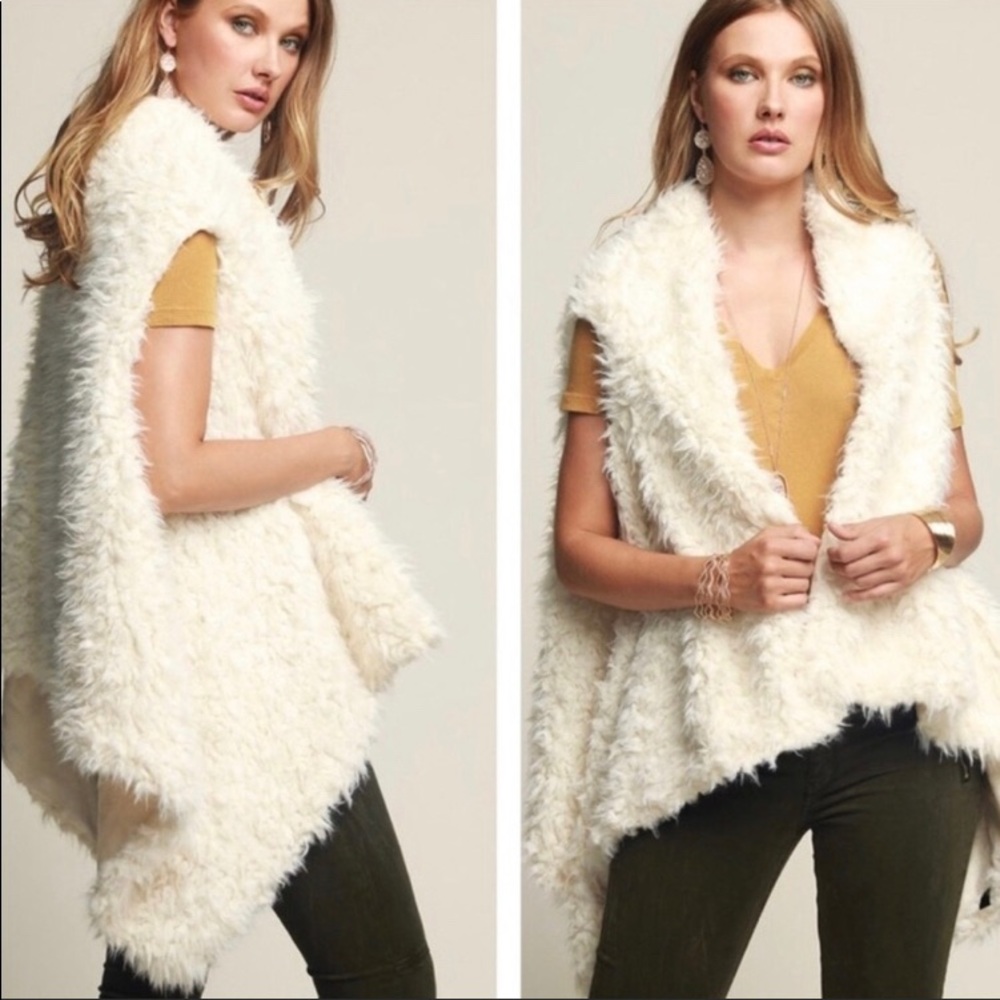 Vegan lined fur vest